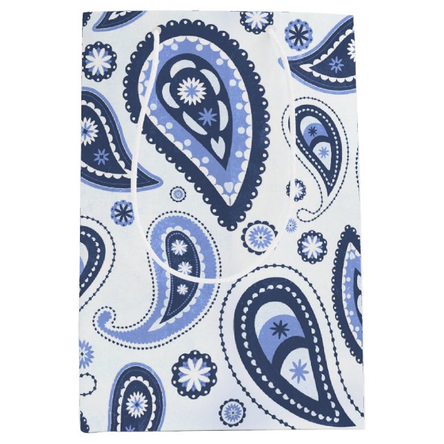 Sacola Para Presentes Média Padrão de salto azul (Frente)