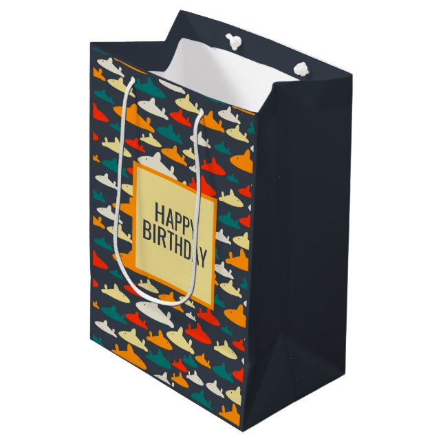 Sacola Para Presentes Média Padrão de Shark (Frente inclinada)