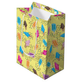 Sacola Para Presentes Média Padrão de Sorvete de Verão Colorido