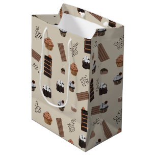 Sacola Para Presentes Média Padrão de Tema de Chocolate