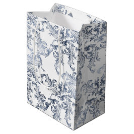 Sacola Para Presentes Média Padrão de Veludo Azul-Marinho de Natal