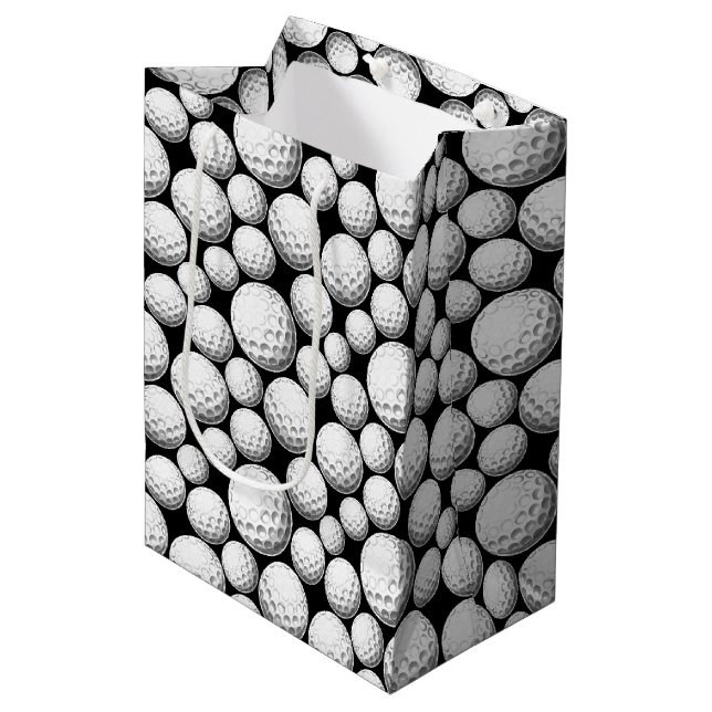 Sacola Para Presentes Média Padrão desportivo de bola de golfe legal (Frente inclinada)