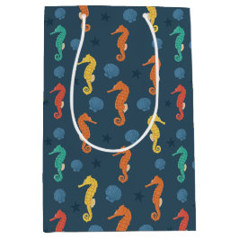 Sacola Para Presentes Média Padrão do cavalo marinho