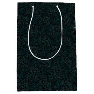 Sacola Para Presentes Média Padrão do terreno verde 01bx4.Preto