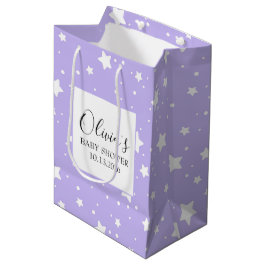 Sacola Para Presentes Média Padrão Estrelado Lavanda Suave