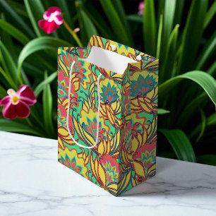 Sacola Para Presentes Média Padrão Floral Tropical de Key West Island