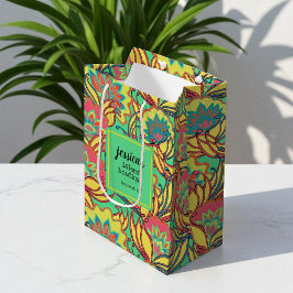 Sacola Para Presentes Média Padrão Floral Tropical de Key West Island