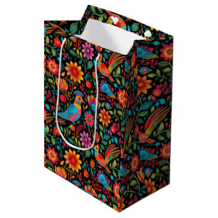 Sacola Para Presentes Média Padrão mexicano colorido