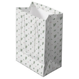 Sacola Para Presentes Média Padrão Mínimo de Natal, Pinheiro, Frutas