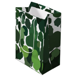 Sacola Para Presentes Média Padrão Moderno da Floresta Tropical das Árvores Ve