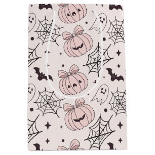 Sacola Para Presentes Média Padrão sem soldadura do Pastel Pink Halloween (5)