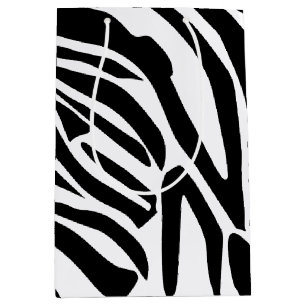 Sacola Para Presentes Média Padrão zebra