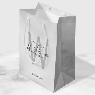 Sacola Para Presentes Média Padrinhos de casamento Personalizados de Script Br