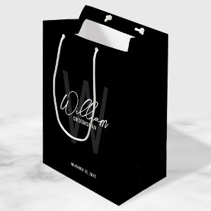 Sacola Para Presentes Média Padrinhos de casamento Personalizados de Script Mo