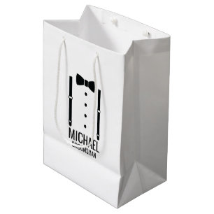 Sacola Para Presentes Média Padrinhos de casamento Personalizados do Arco de C
