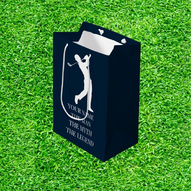 Sacola Para Presentes Média Pai Birthday inesquecível com (Tee off in style—gifts that score!)