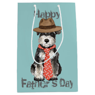 Sacola Para Presentes Média Pai Miniatura Schnauzer