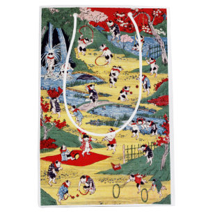 Sacola Para Presentes Média País dos Gatos Japoneses, Utagawa Kunitoshi