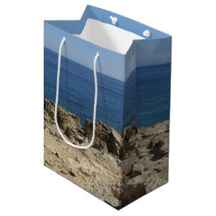 Sacola Para Presentes Média Paisagem Mediterrânica das Ilhas Gregas