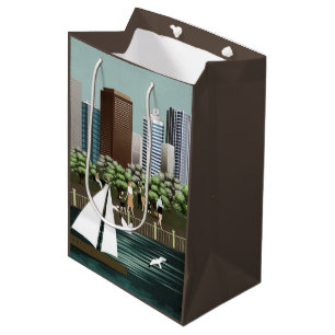 Sacola Para Presentes Média Paisagem urbana