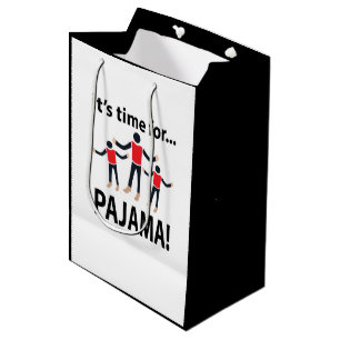 Sacola Para Presentes Média Pajama, é hora de Pajama