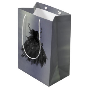 Sacola Para Presentes Média Palhaço preto de fada gótica Gótico Vampiro Glam