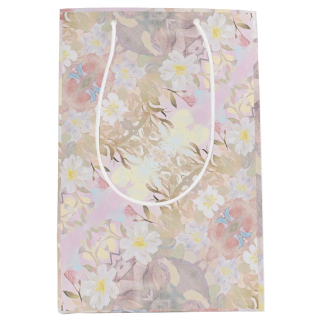 Sacola Para Presentes Média Pamela Pattern B Elegante Gift Bag (Frente)