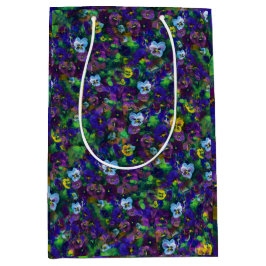 Sacola Para Presentes Média Pansies [purple]