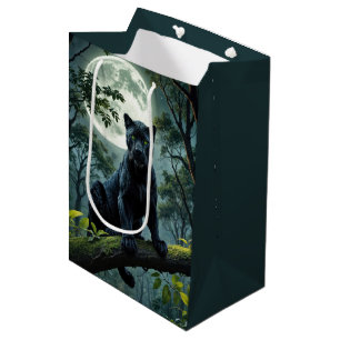 Sacola Para Presentes Média Pantera Negra De Aniversário À Lua