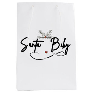 Sacola Para Presentes Média Papai noel Baby - Script Flirty Holiday