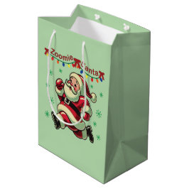 Sacola Para Presentes Média Papai Noel Zoomie Natal