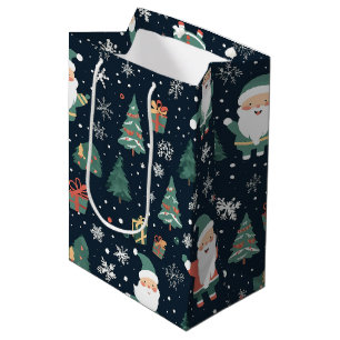 Sacola Para Presentes Média Papais noeis de Natal