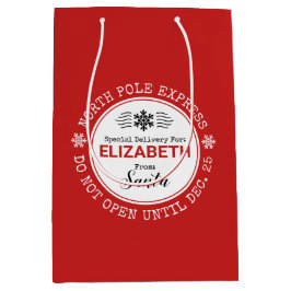 Sacola Para Presentes Média Papais noeis do Polo Norte Entrega Especial Natal