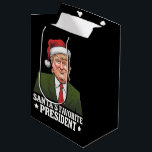 Sacola Para Presentes Média Papais noeis Favoritos Presidente Funny Trump Nata<br><div class="desc">Papais noeis Favoritos Presidente Funny Trump Natal</div>
