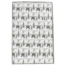 Sacola Para Presentes Média Papais noeis Feliz de Natal