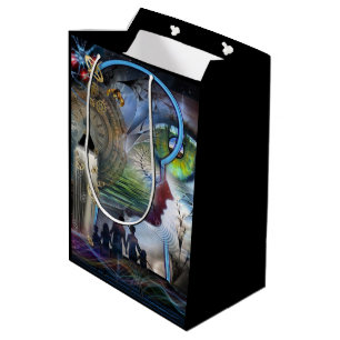 Sacola Para Presentes Média Papel de embrulhamento gráfico visionário ilustr