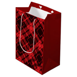 Sacola Para Presentes Média Papel de embrulho com padrão de xadrez em diamante