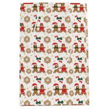 Papel de embrulho de Natal Amigos de Pão de Mel