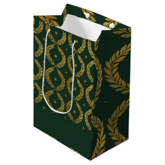 Sacola Para Presentes Média Papel de embrulho de Natal Elegante Pinho Verde Do