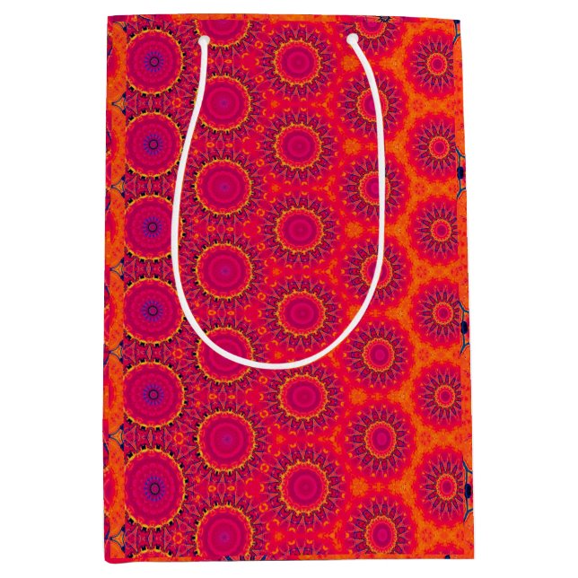 Sacola Para Presentes Média Papel de embrulho geométrico de presente. (Frente)