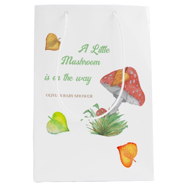 Sacola Para Presentes Média Papel de enrolamento Moderno de Aquarela Cama de C (Frente)