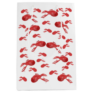 Sacola Para Presentes Média Papel de Enxaturamento Mutli-Crawfish