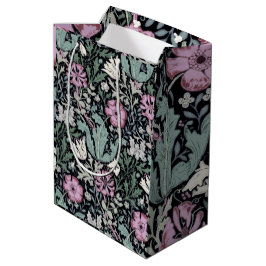 Sacola Para Presentes Média Papel de Parede Botânico Vitoriano Papoula de Will