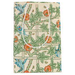Sacola Para Presentes Média Papel de Parede Vitoriano Treliça William Morris