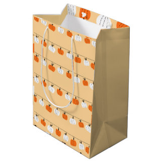 Sacola Para Presentes Média Papel de Seda de Abóbora de Outono – Embrulho de P