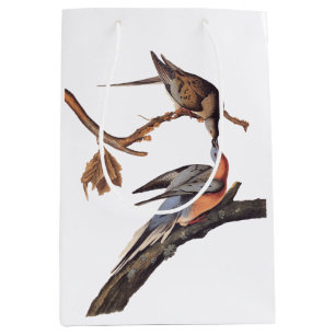 Sacola Para Presentes Média Par Audubon de Pigões de Passageiros Beijantes