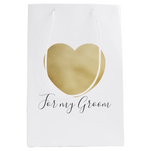 Sacola Para Presentes Média Para meu saco do presente do noivo (Frente)