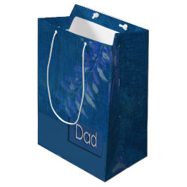 Sacola Para Presentes Média Para Pai no Dia de os pais. Padrão de Folha Elegan