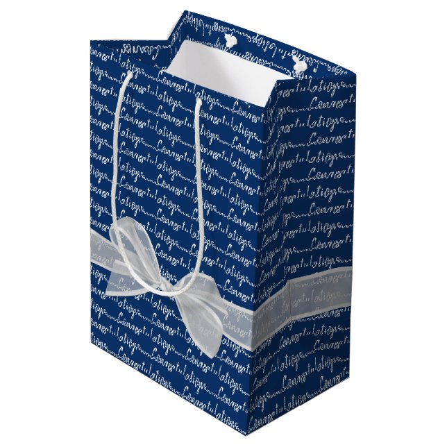Sacola Para Presentes Média Parabéns De Graduação Com Arco (Verso inclinado)
