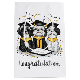 Sacola Para Presentes Média Parabéns Graduação Shih Tzu Dogs